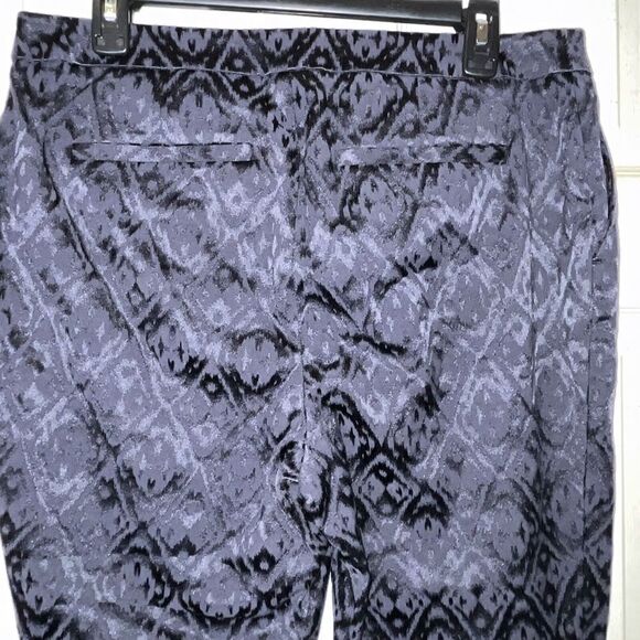 Chico’s Diamond Jacquard Trouser Ankle Pants Wmn’s Sz 1.5 M 10 Black - Picture 5 of 13
